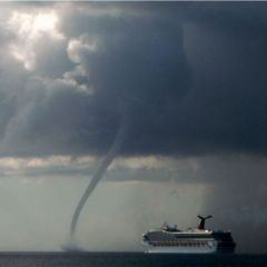 Waterspout & Carnival Ship