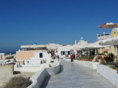 View Of The marble sidewalk, Oia