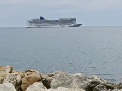 From Port of Cannes - View of Norwegian Epic