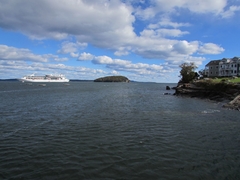 Ship docked in Bar Harbor